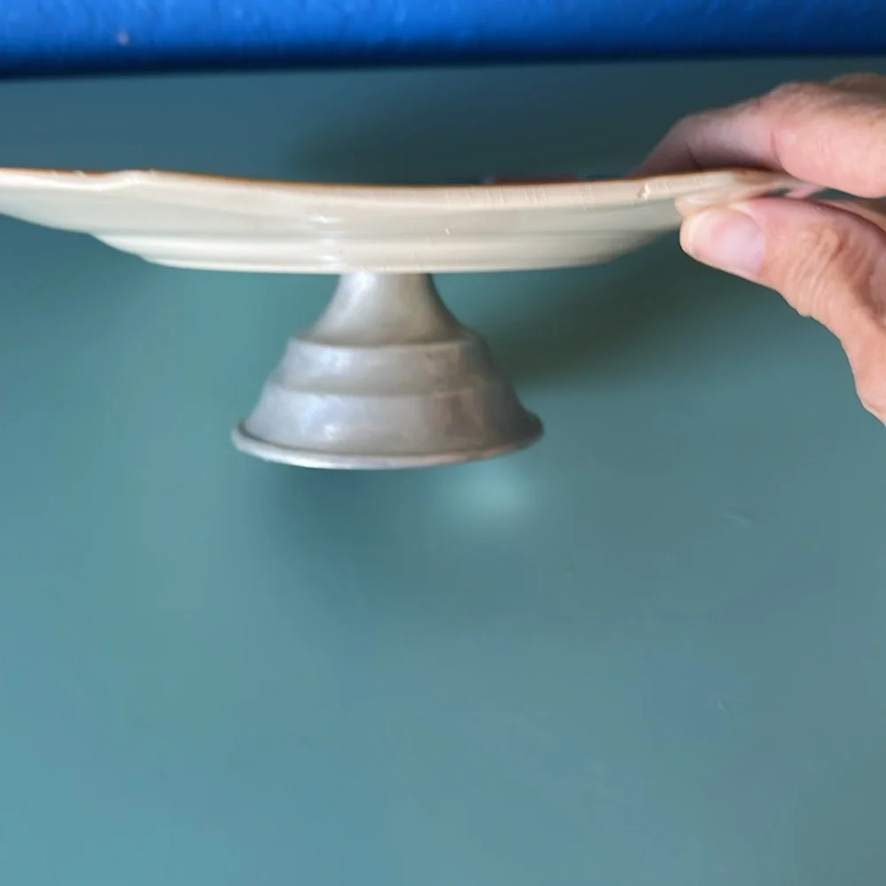 Antique Art Deco Ivory Ware Cake Stand from Uk